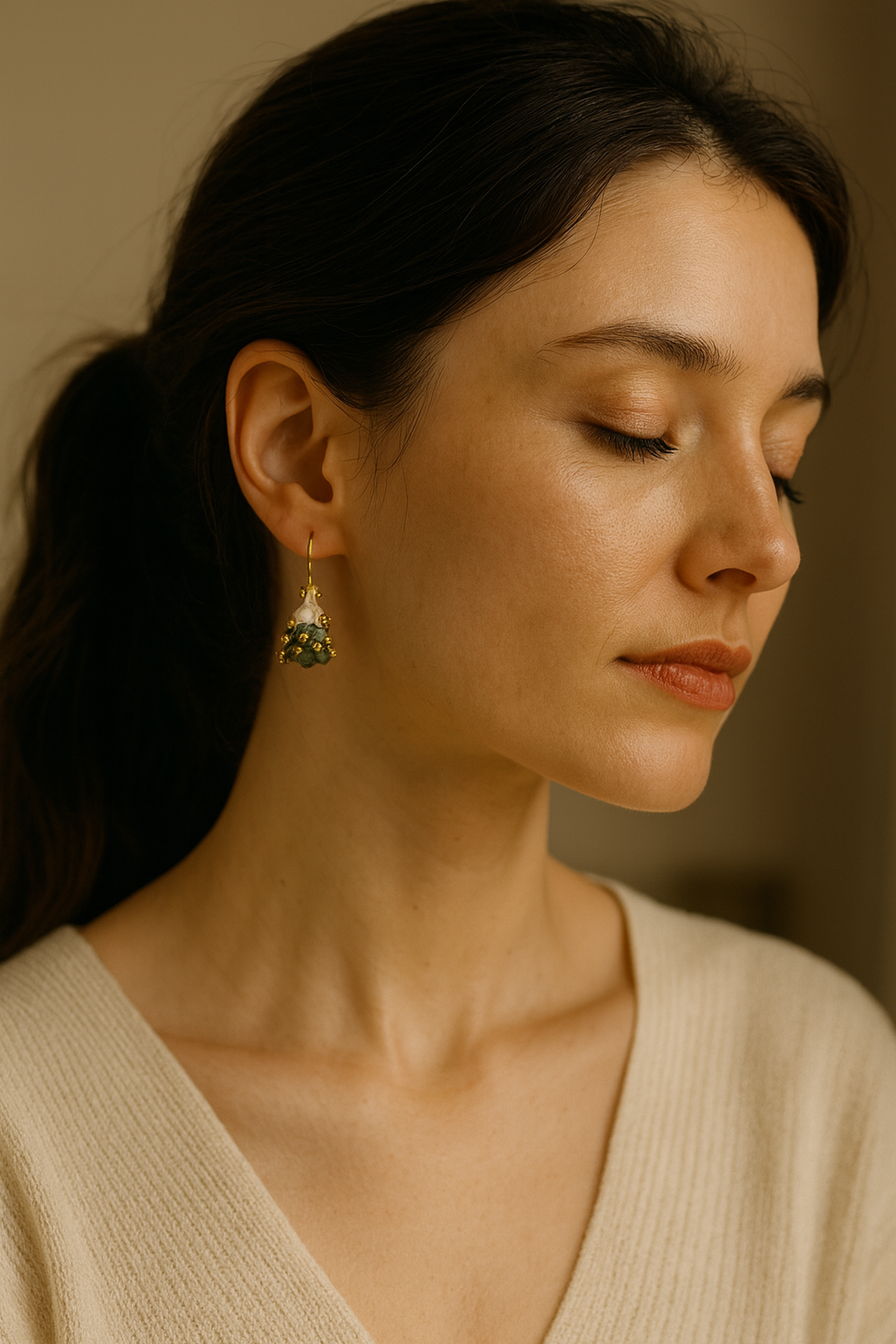 Micro Crochet Earrings |  Cute Christmas Tree