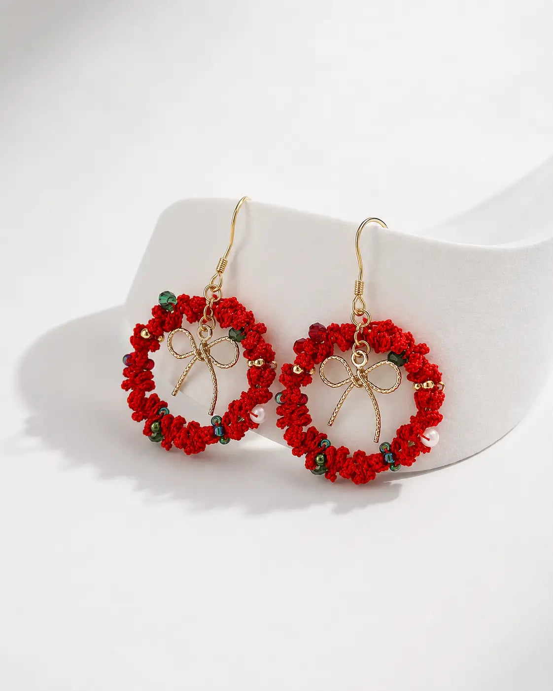 Christmas Wreaths Drop Earrings