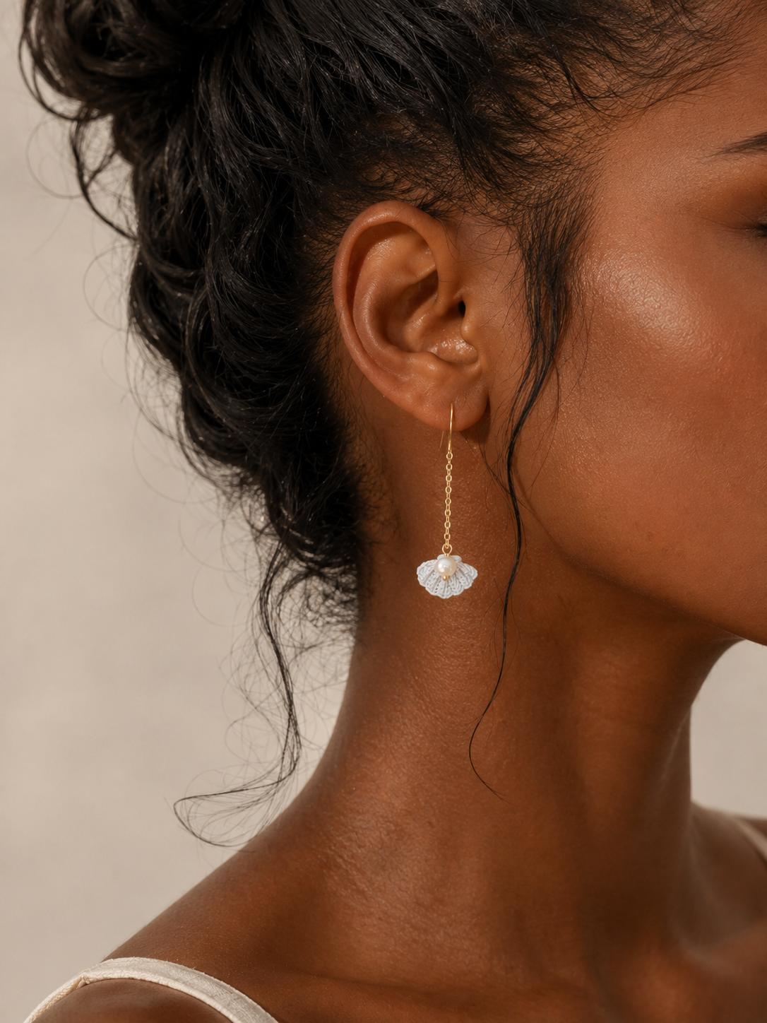 Seashell & Pearl Earrings
