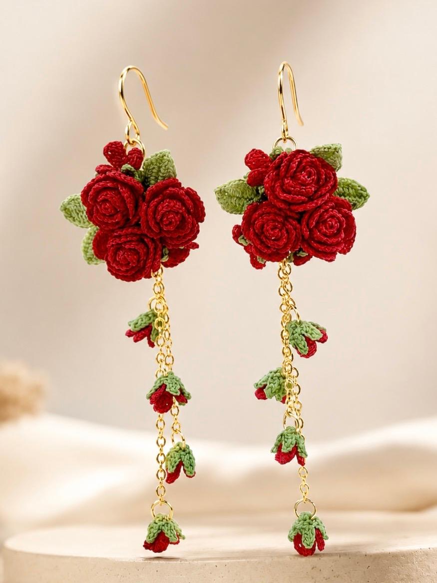 Rose Cluster Earrings