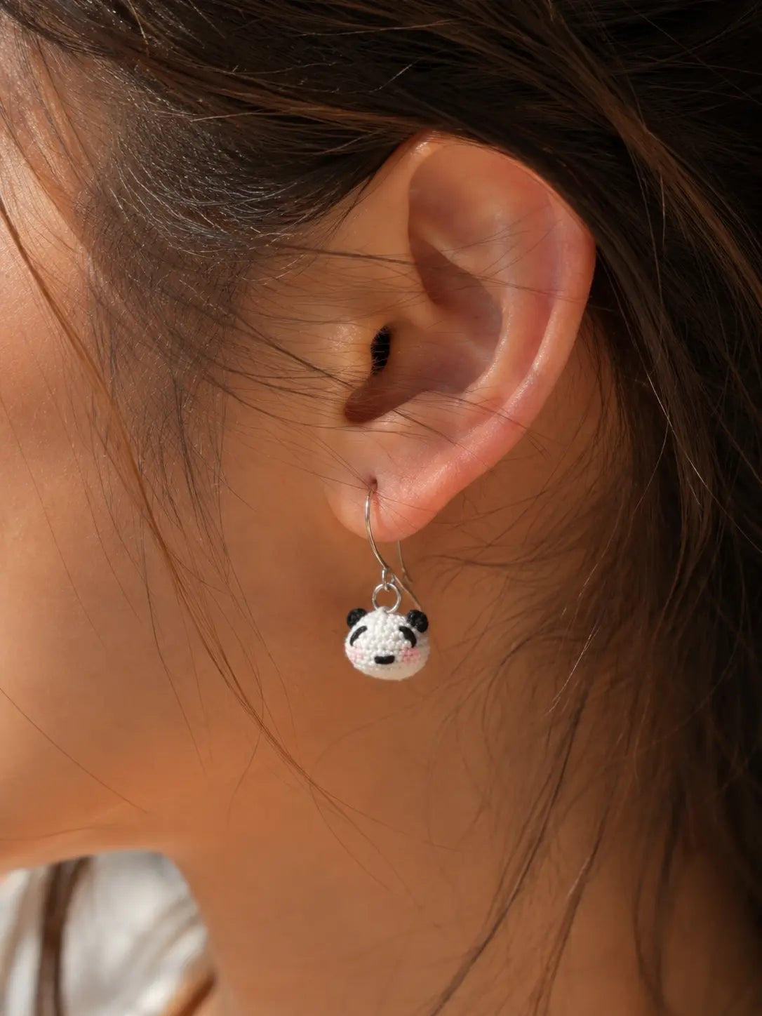 Panda Face Drop Earrings
