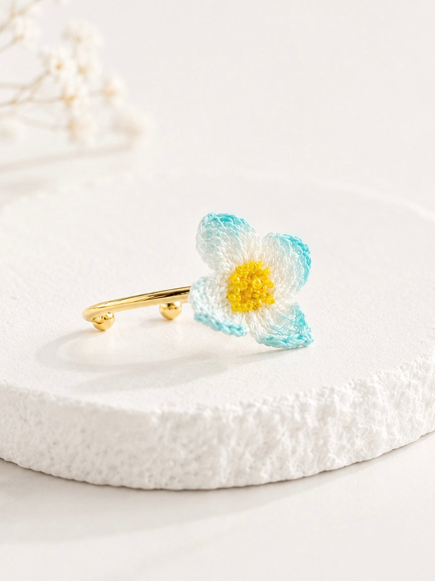 Nemophila Baby Blue Eyes Flower Ring