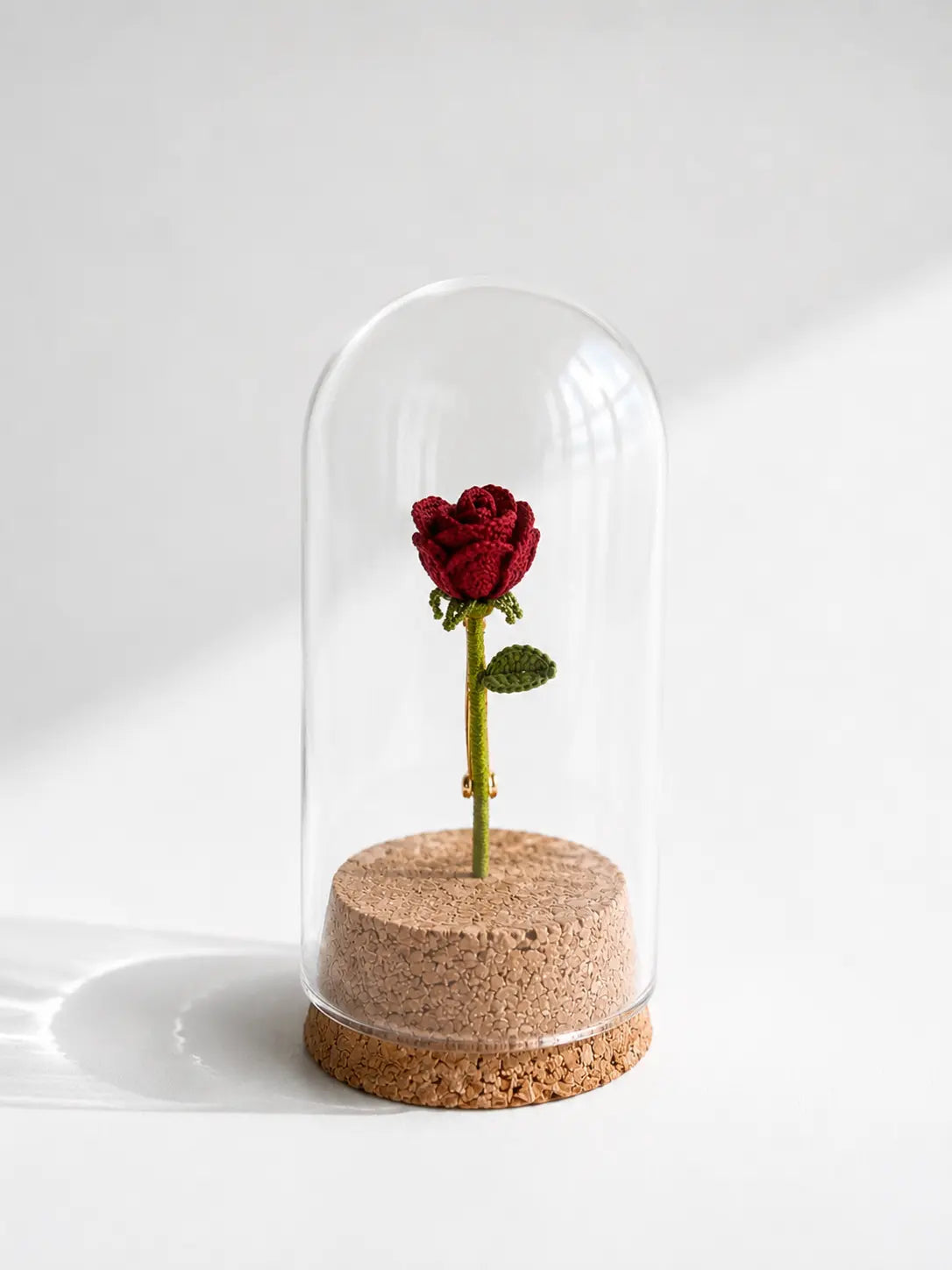 Burgundy Rose Keepsake Brooch