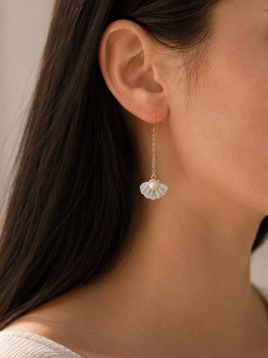 Seashell & Pearl Earrings