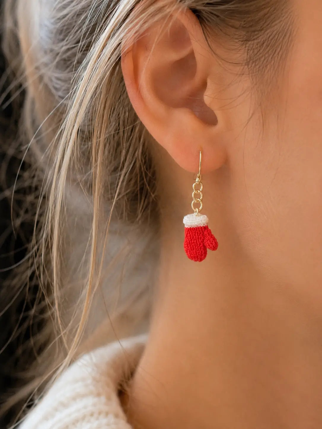 Santa Mitten Drop Earrings