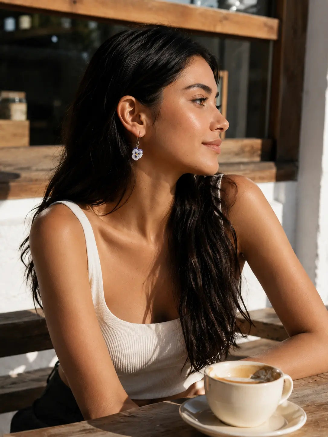 Pansy Drop Earrings