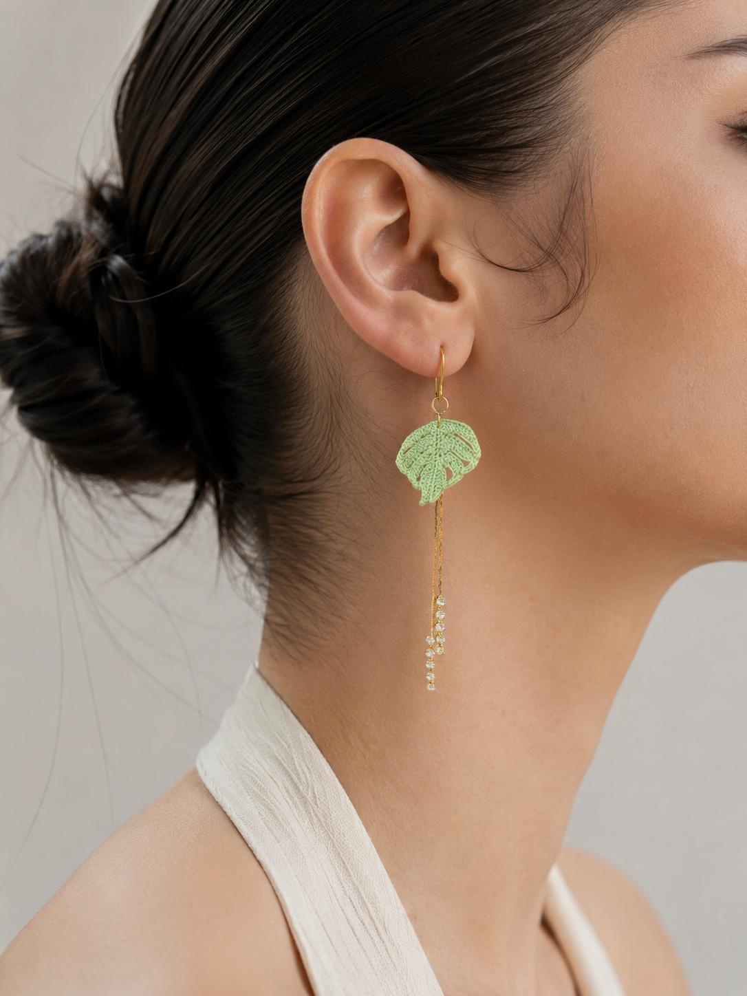 Monstera Leaf Earrings