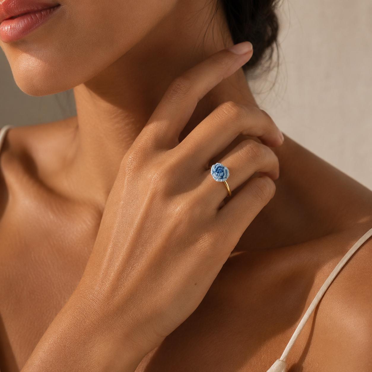 Blue Rose Ring