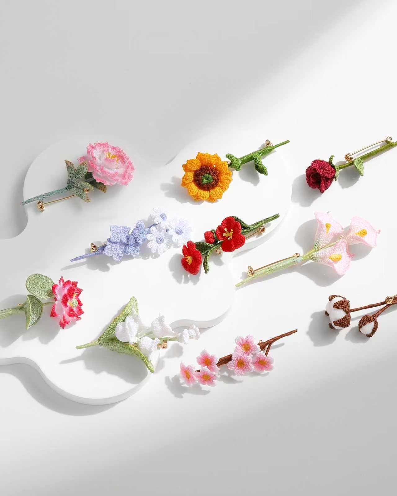 Micro Crochet Brooches