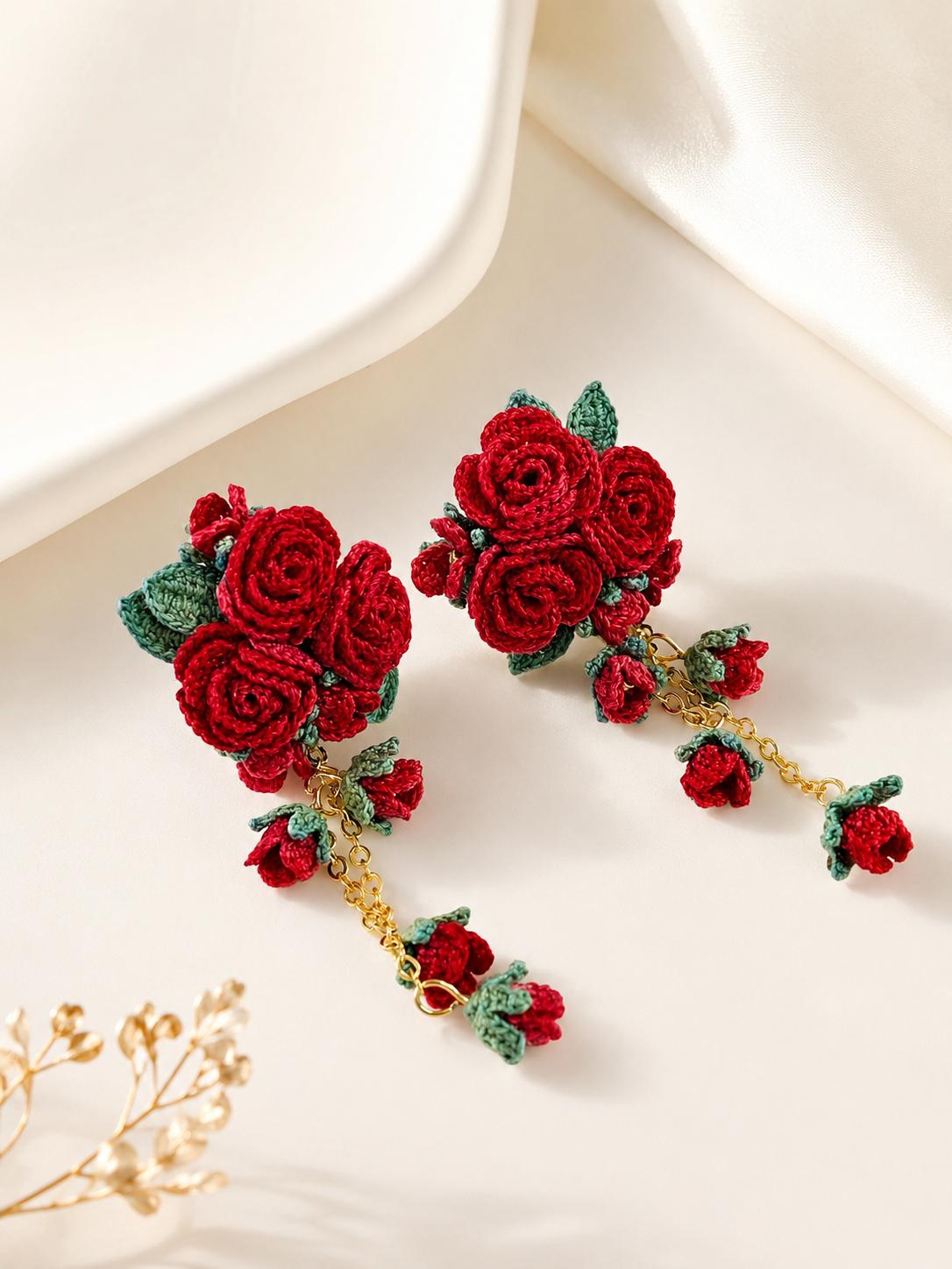 Rose Cluster Earrings
