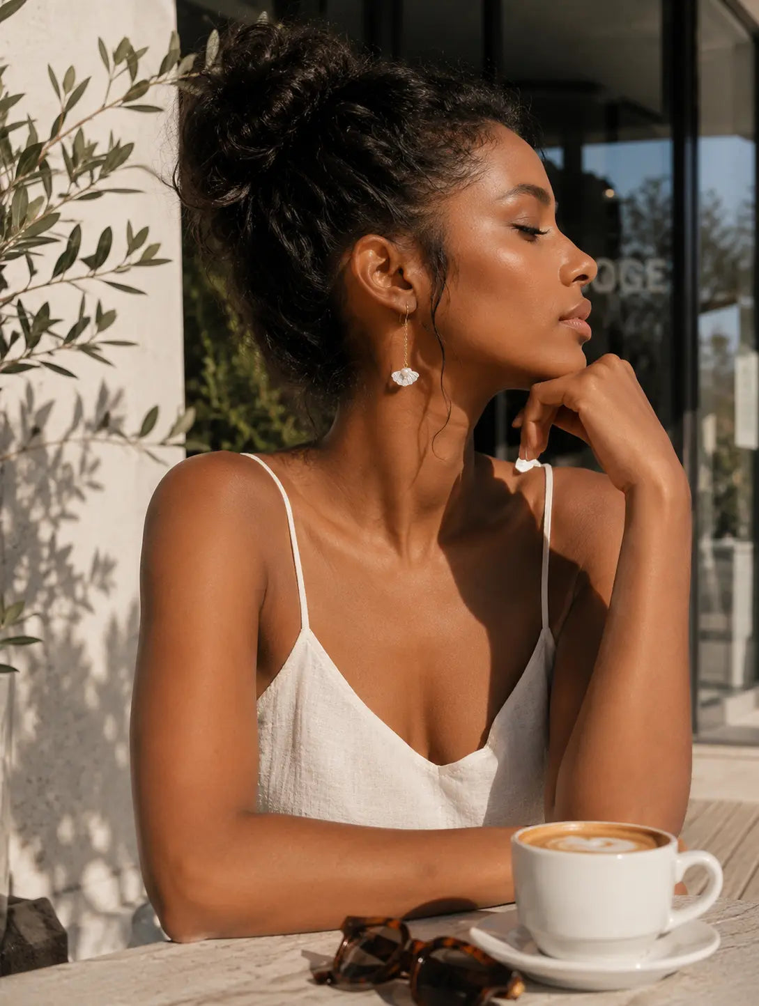 Seashell & Freshwater Pearl Earrings