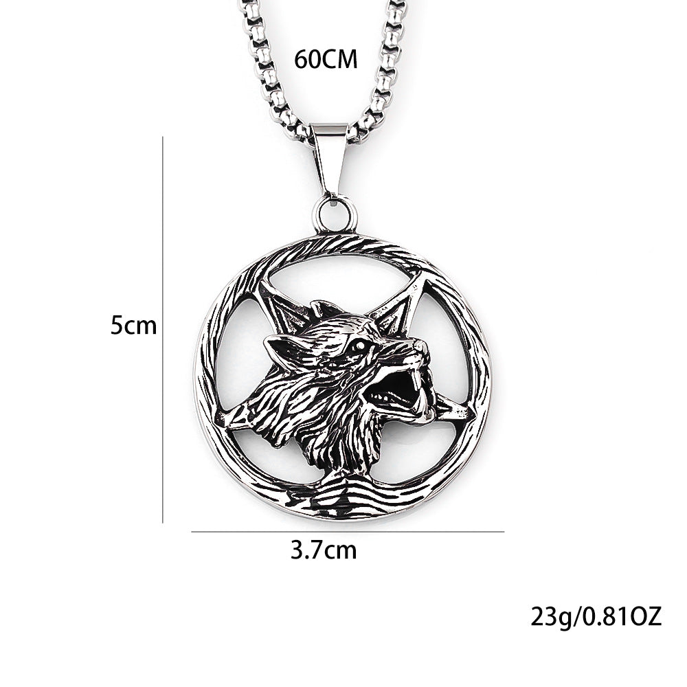 Stainless Steel Necklace  | Wolf