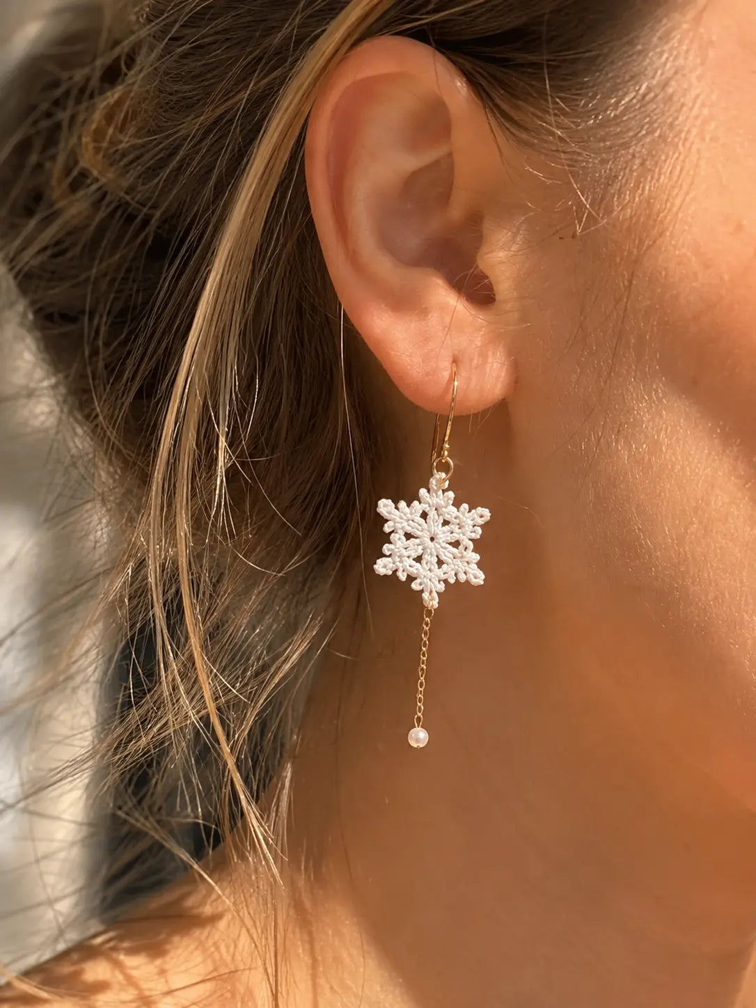 Snowflake Drop Earrings