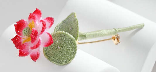 Micro Crochet Brooch | Lotus