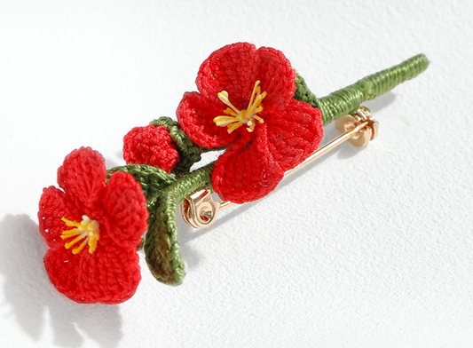 Micro Crochet Brooch | Camellia