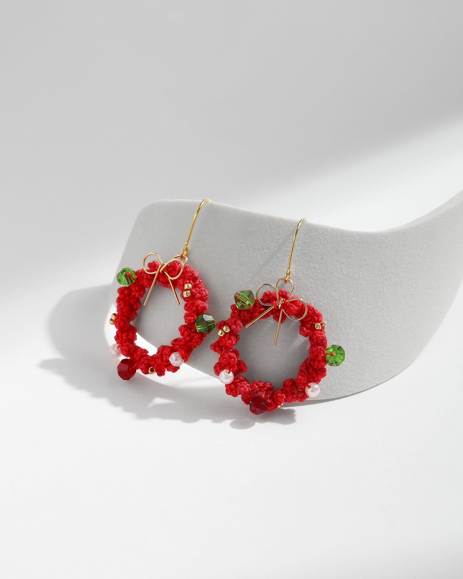 Micro Crochet Earrings | Christmas Wreaths