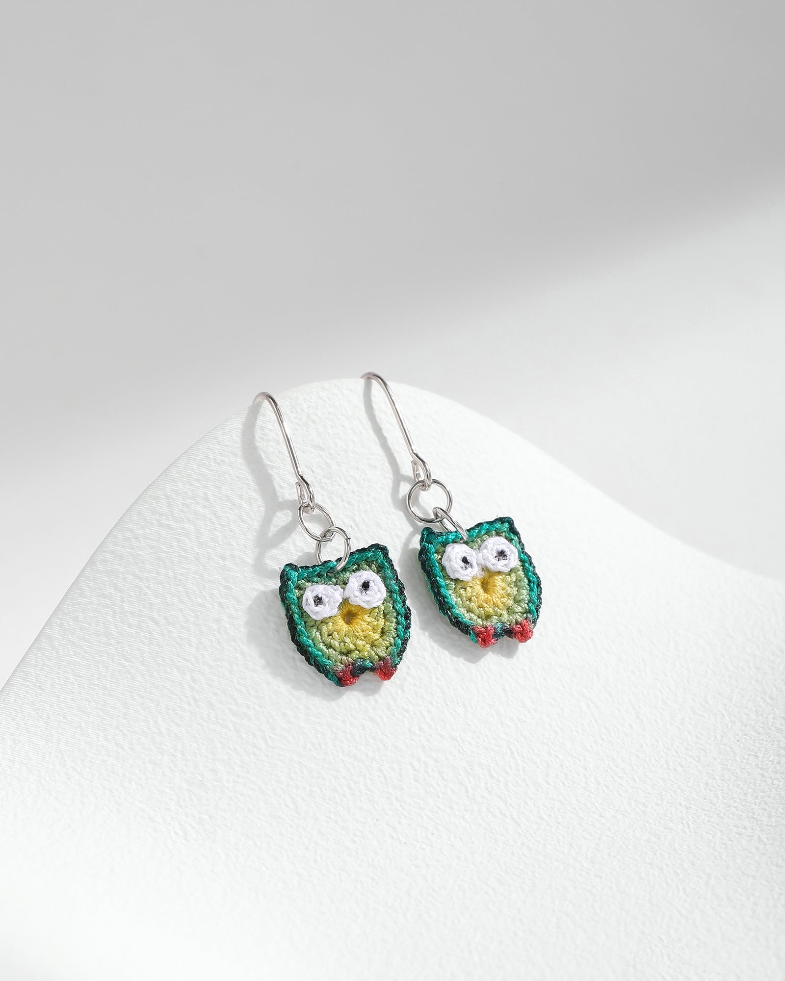 Micro Crochet Earrings | Owl