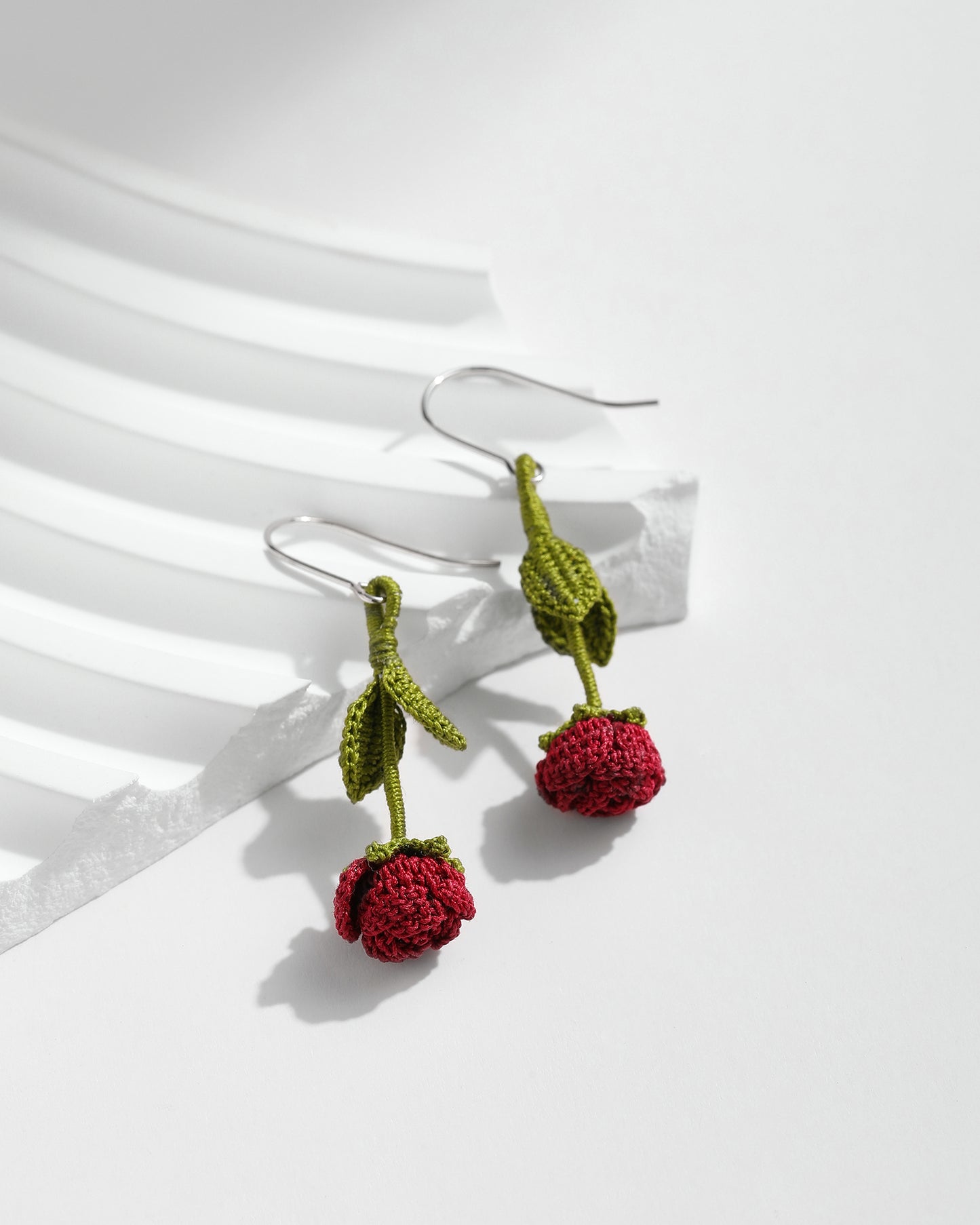 Micro Crochet Earring | Rose