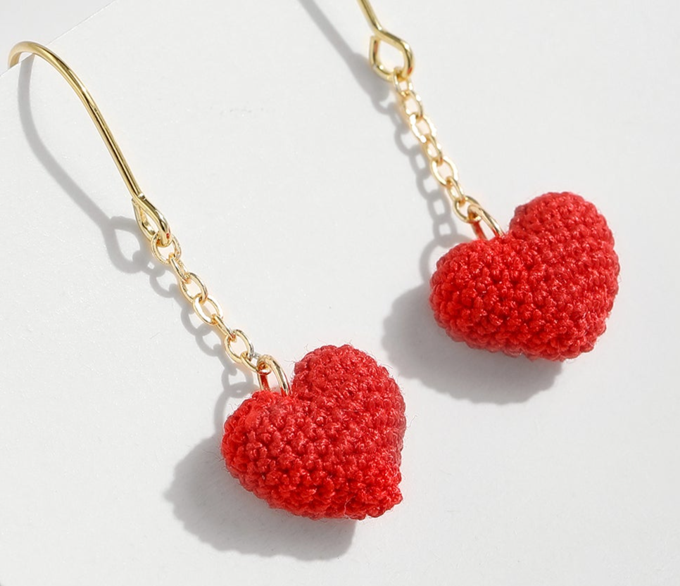 Micro Crochet Earring | Love Heart