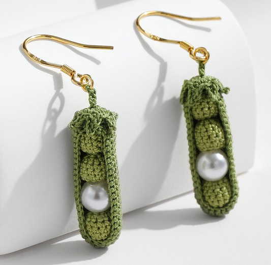 Micro Crochet Earring | Peas in a pod