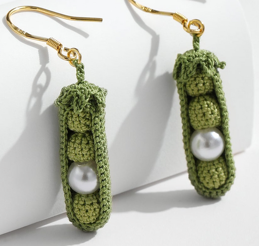 Micro Crochet Earring | Pea pod