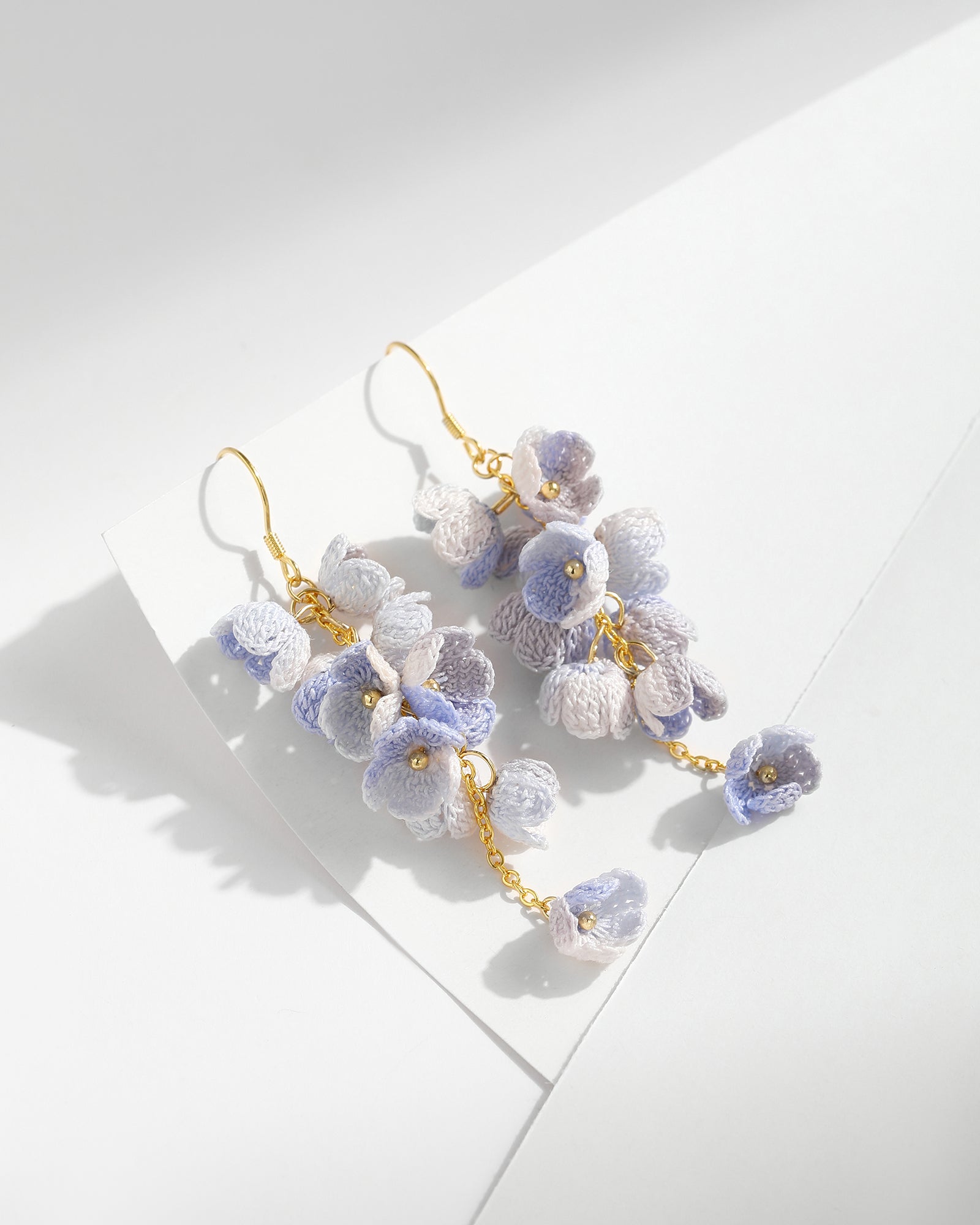 Micro Crochet Earrings | Cascading Flowers