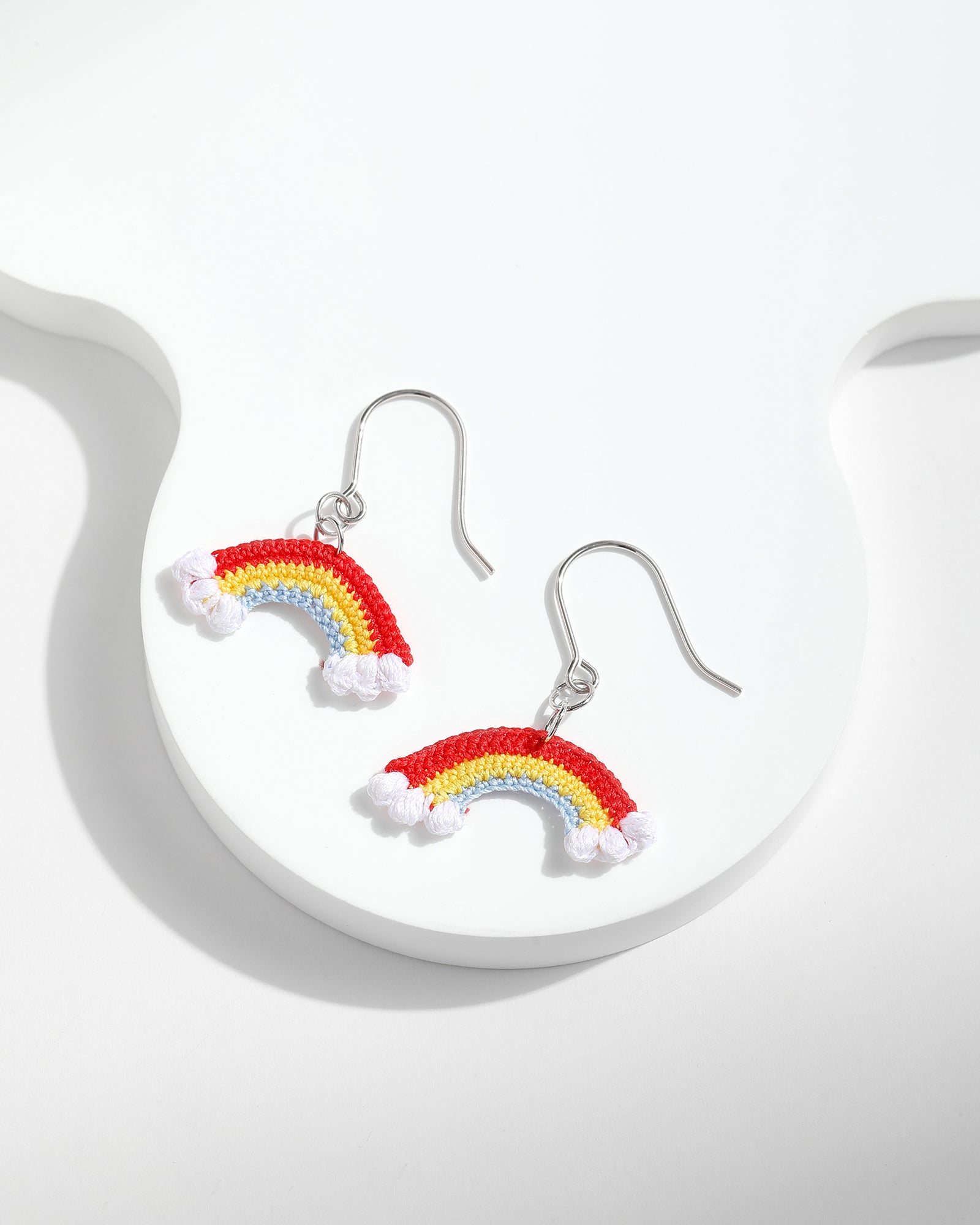 Micro Crochet Earring | Rainbow