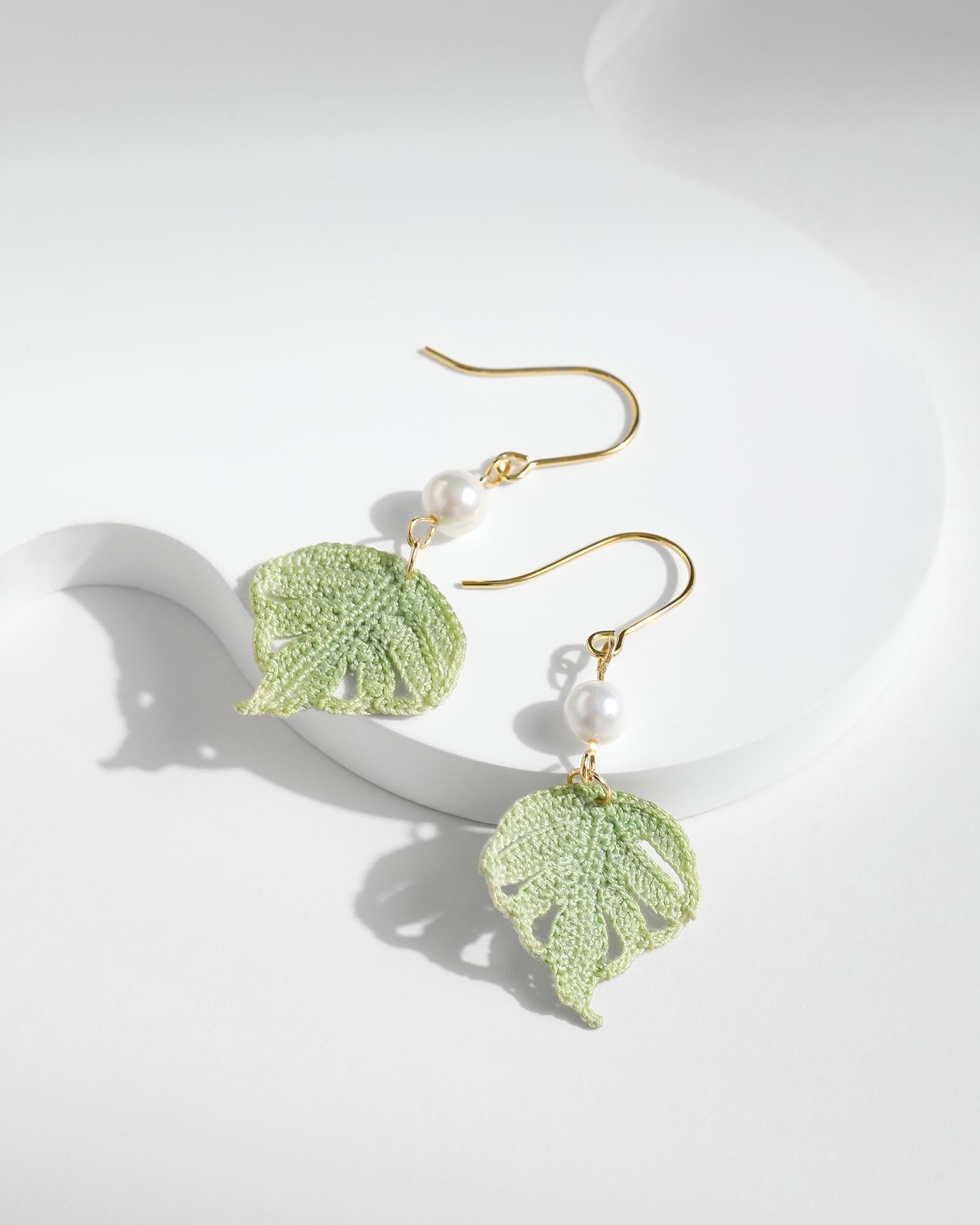 Monstera Leaf Earrings