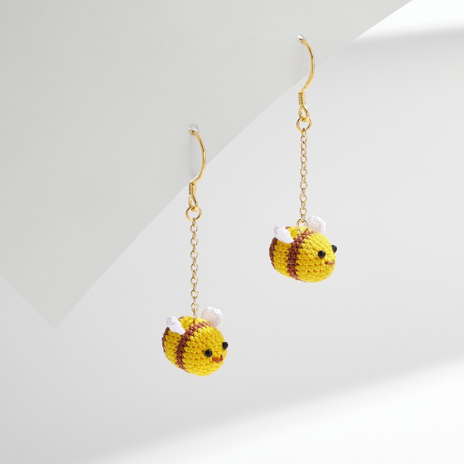 Bees Micro-Crochet Earrings