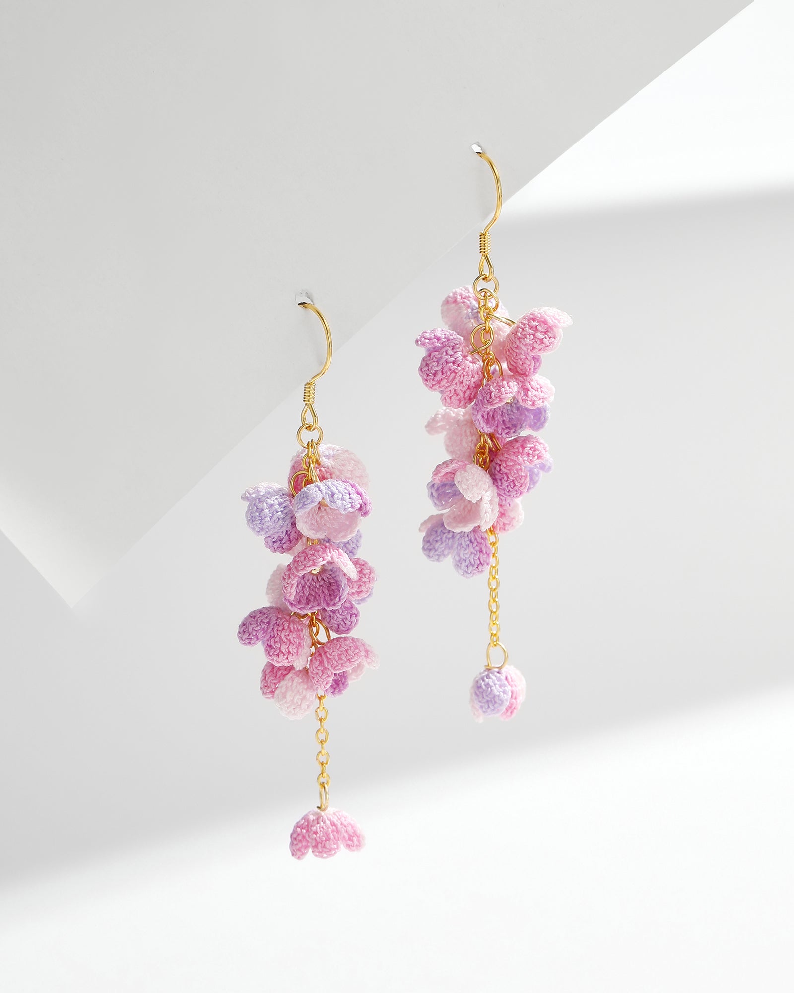 Micro Crochet Earrings | Cascading Flowers