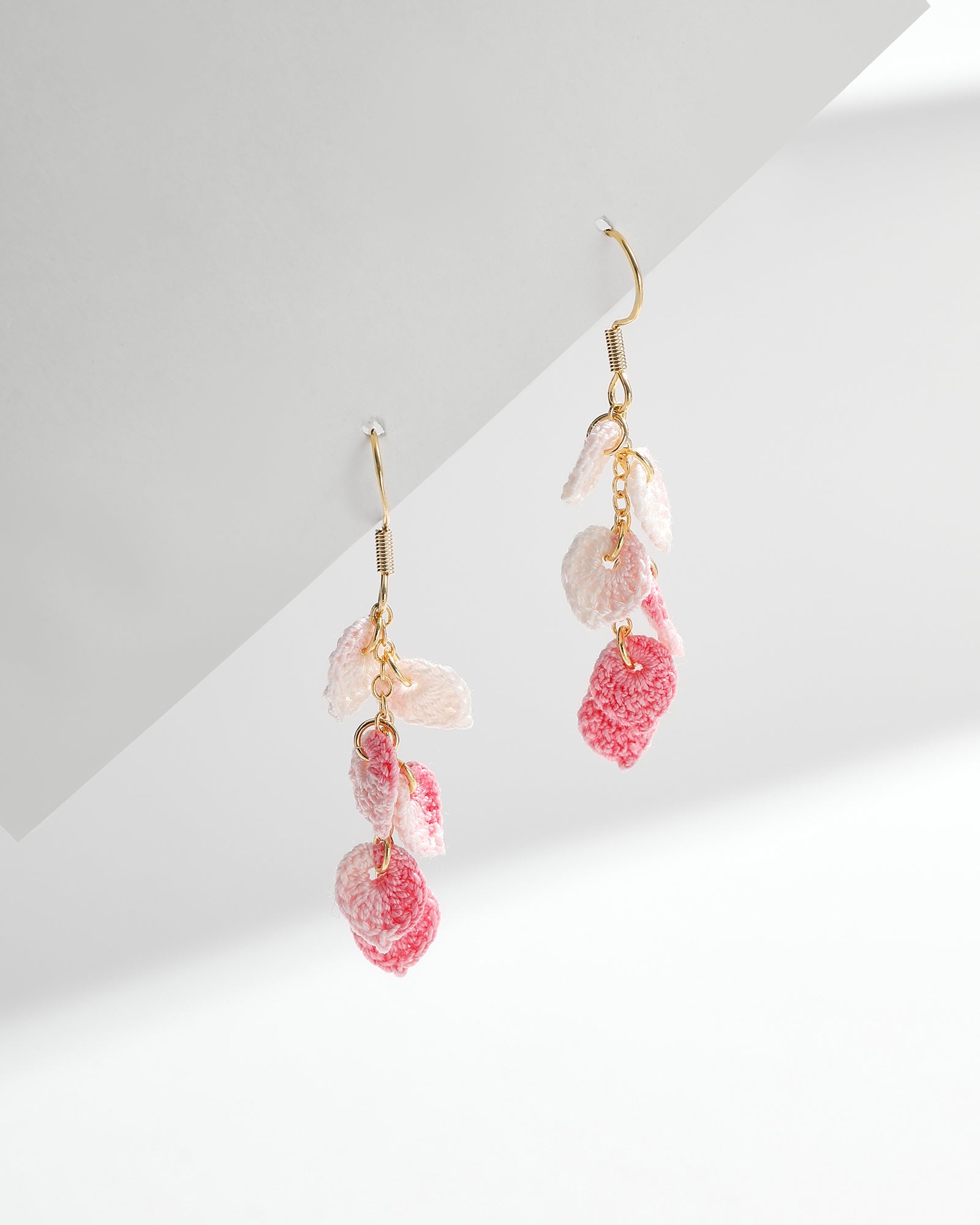 Micro  Crochet Earrings | Tassel leaves