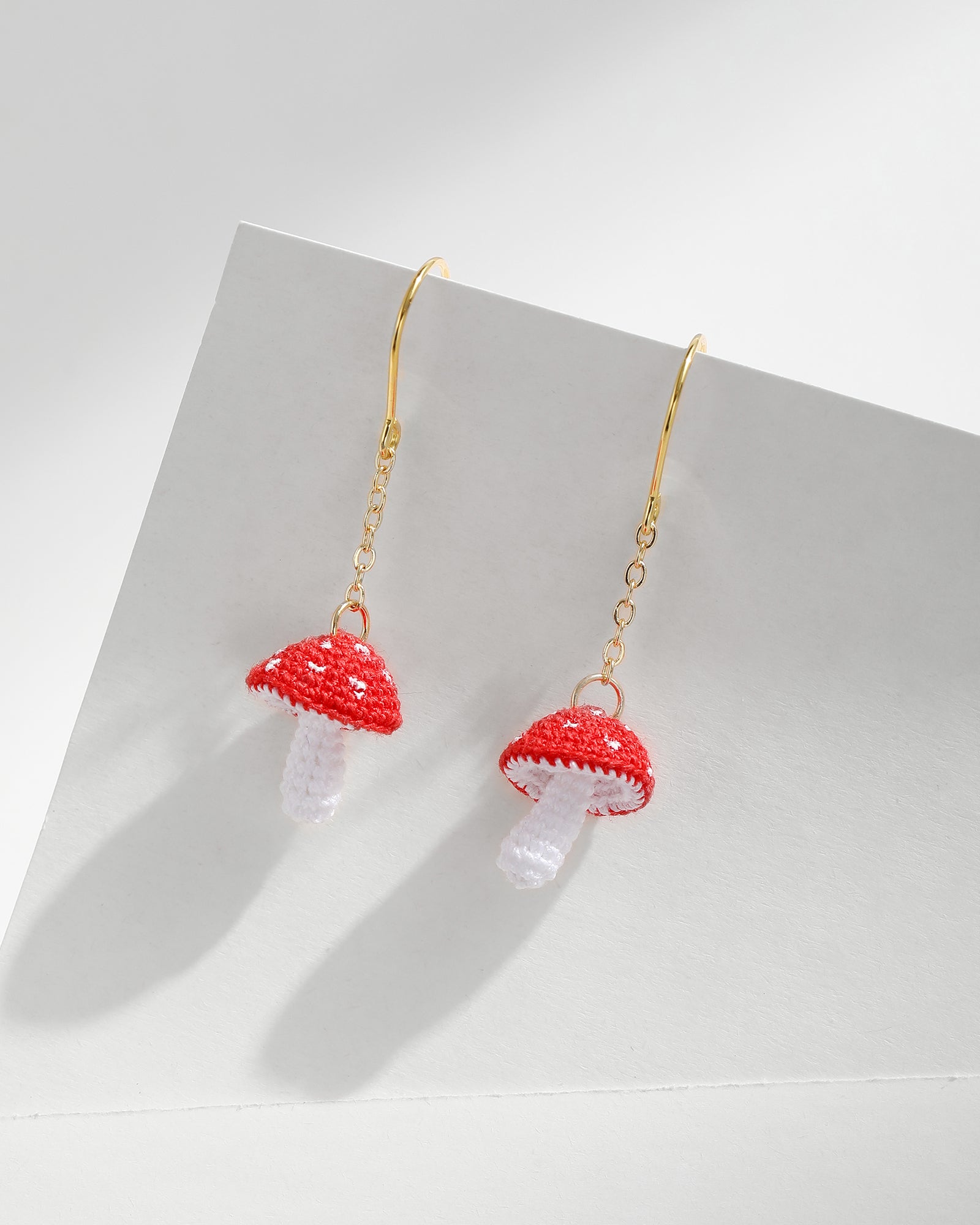 Micro Crochet Earrings | Mushroom