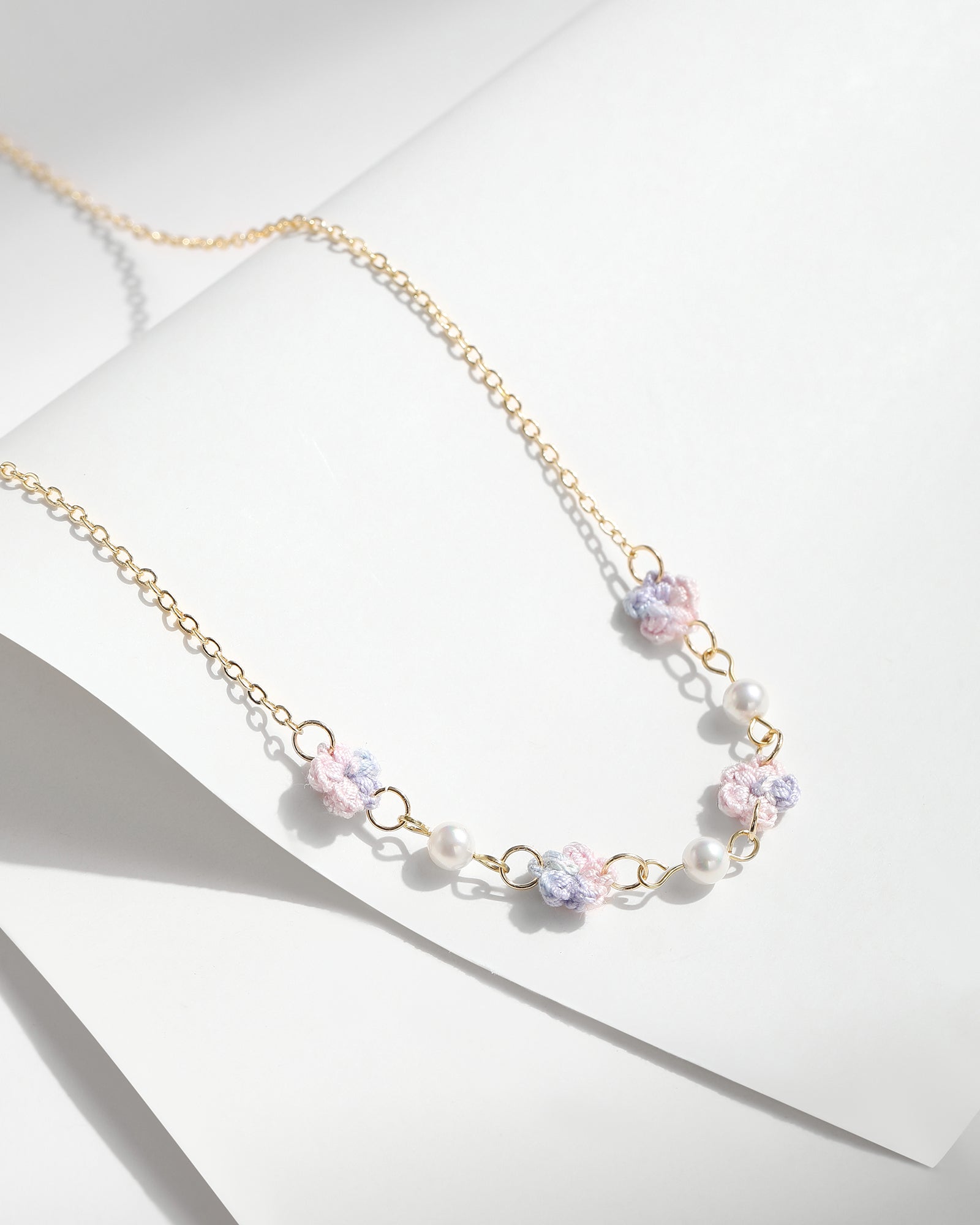 Micro Crochet Necklaces  | Puff Flowers