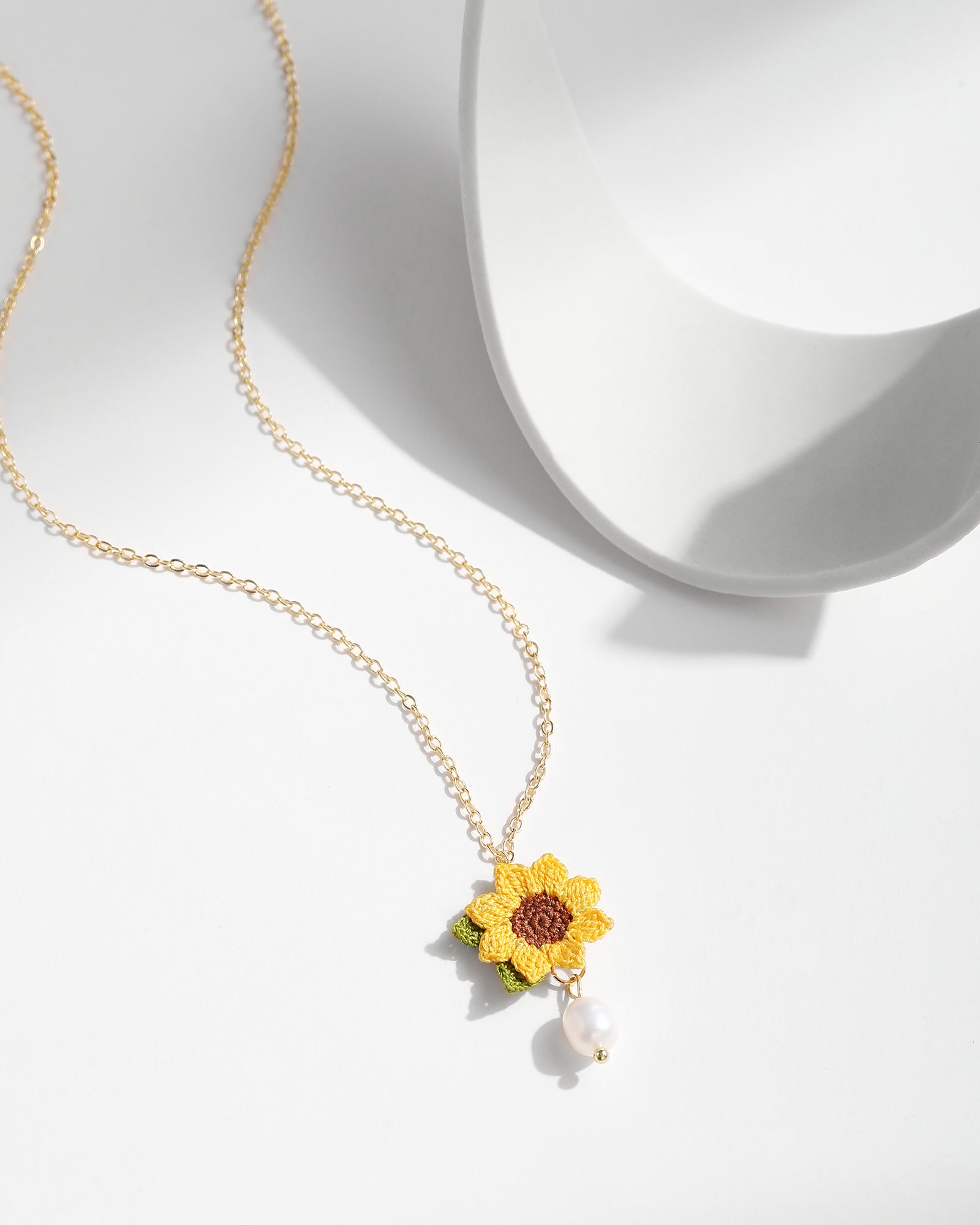 Micro Crochet Necklaces  | Sunflower