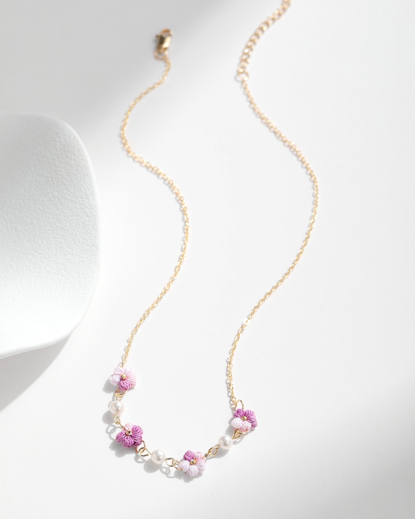 Micro Crochet Necklaces  | Puff Flowers