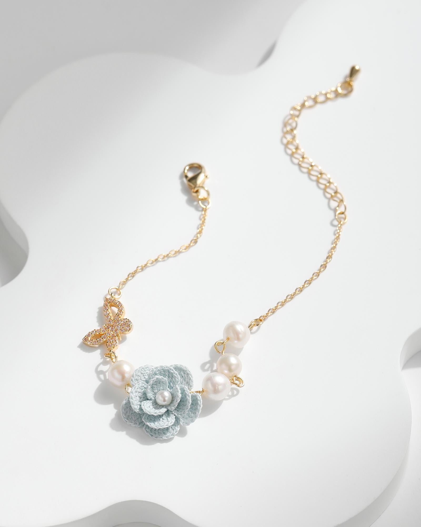 Camellia & Pearl Bracelet