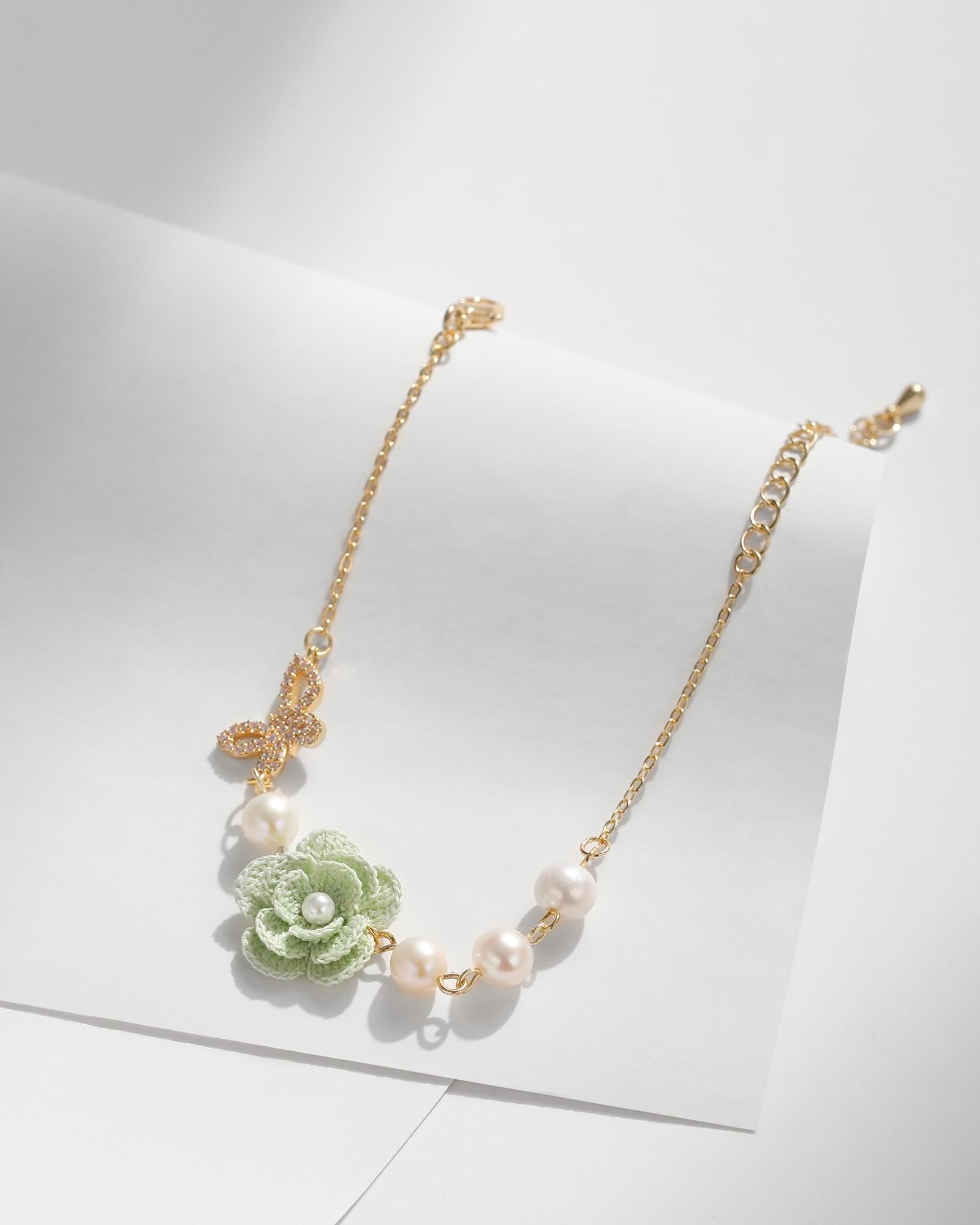 Camellia & Pearl Bracelet
