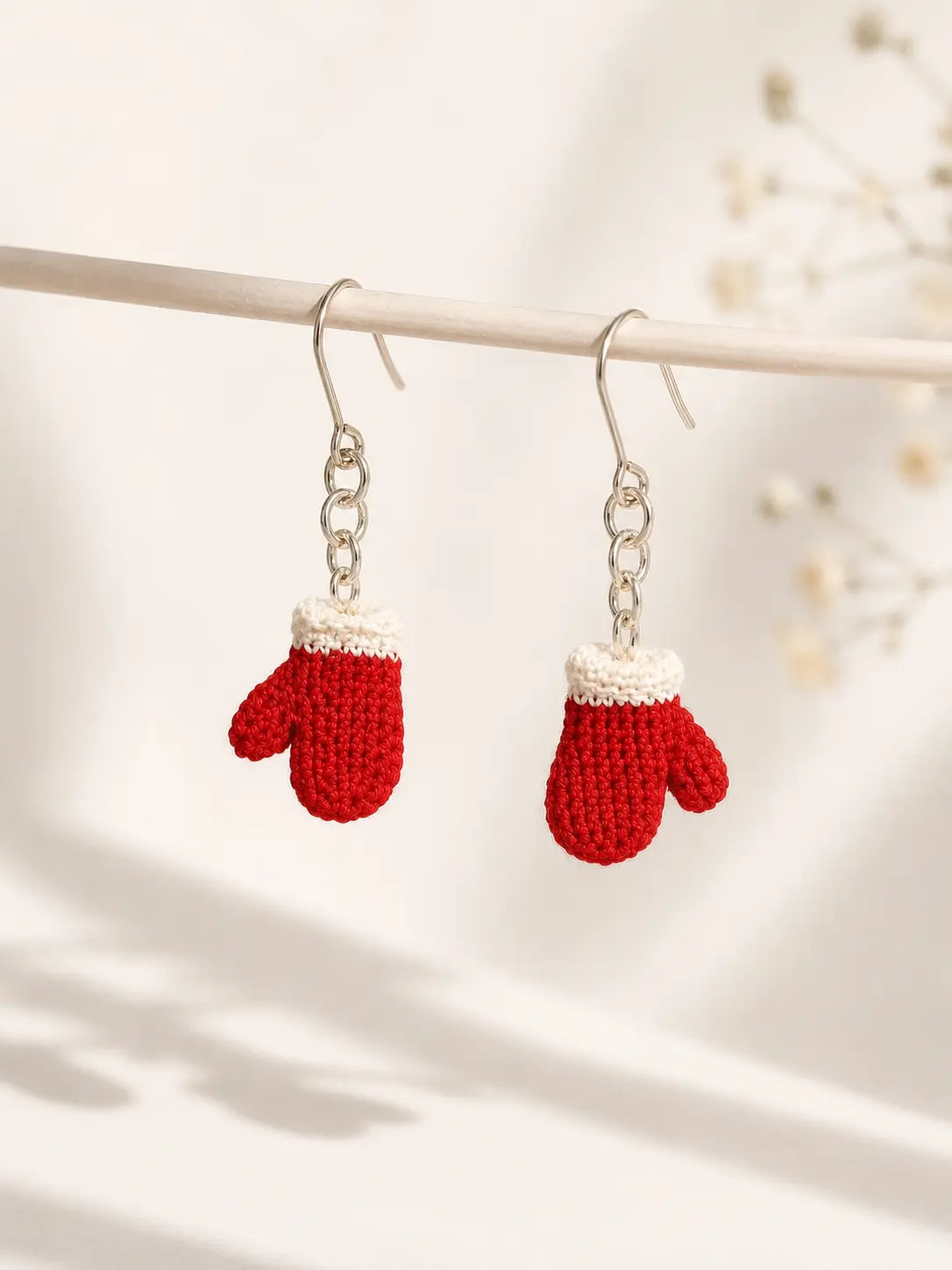Santa Mitten Drop Earrings