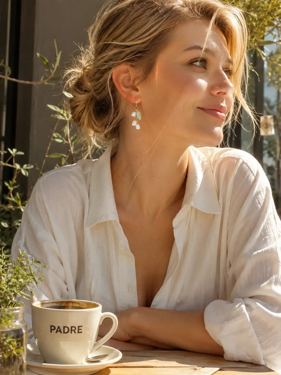 White Lily of the Valley Earrings