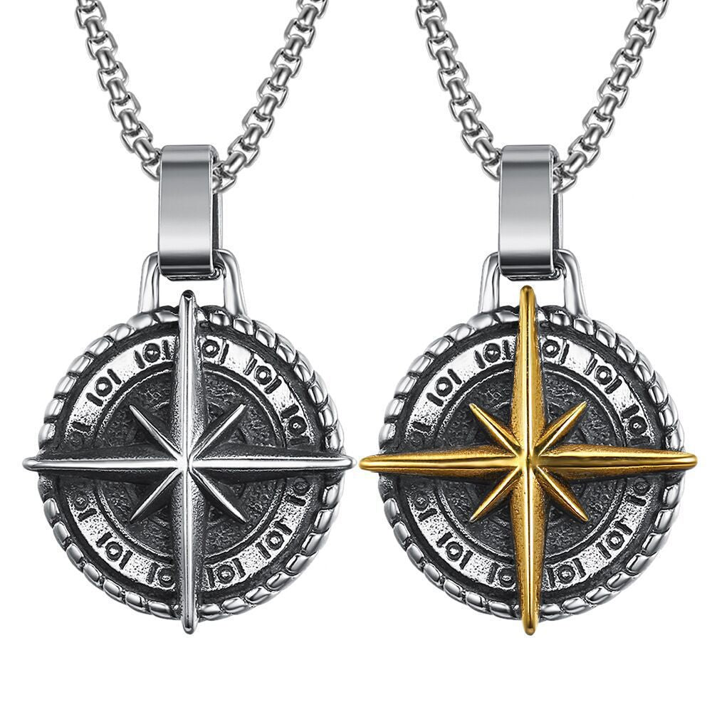 Stainless Steel Necklace  | Compass