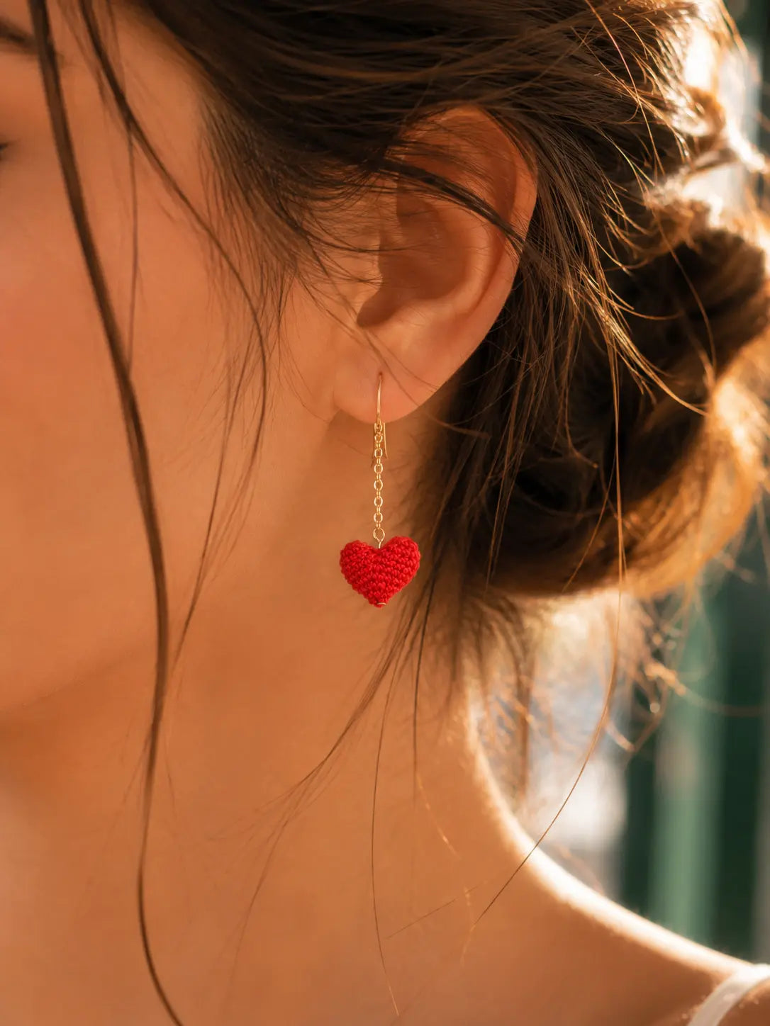 Love Heart Drop Earrings