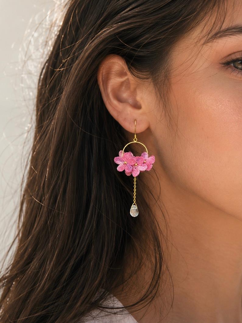 Blossom Halo Drop Earrings