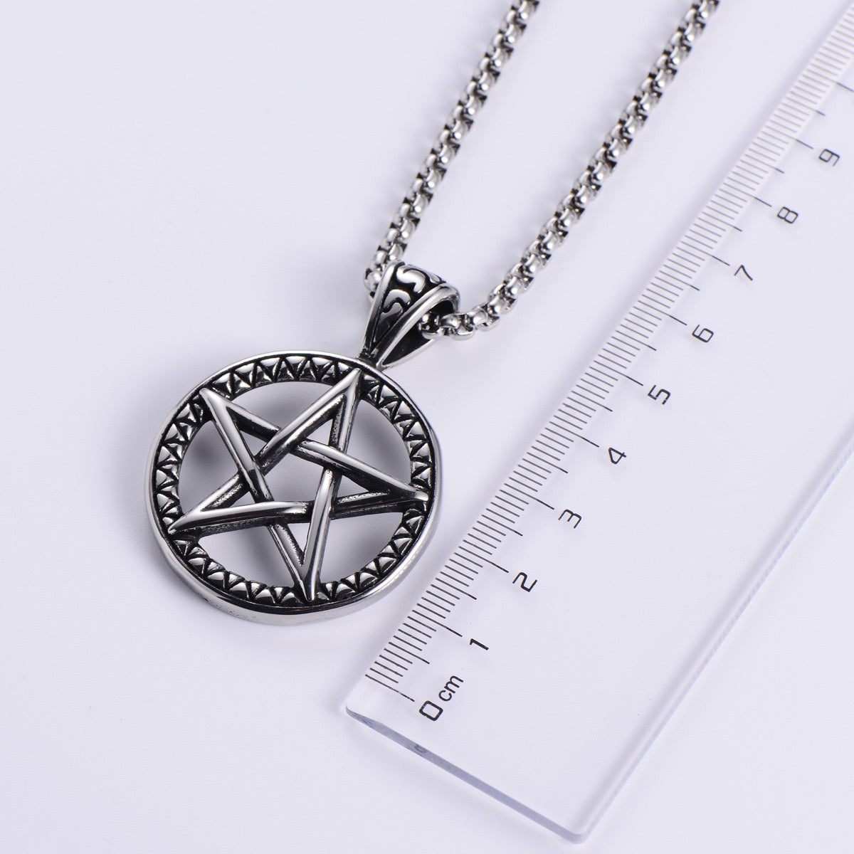 Stainless Steel Hexagram Amulet Necklace