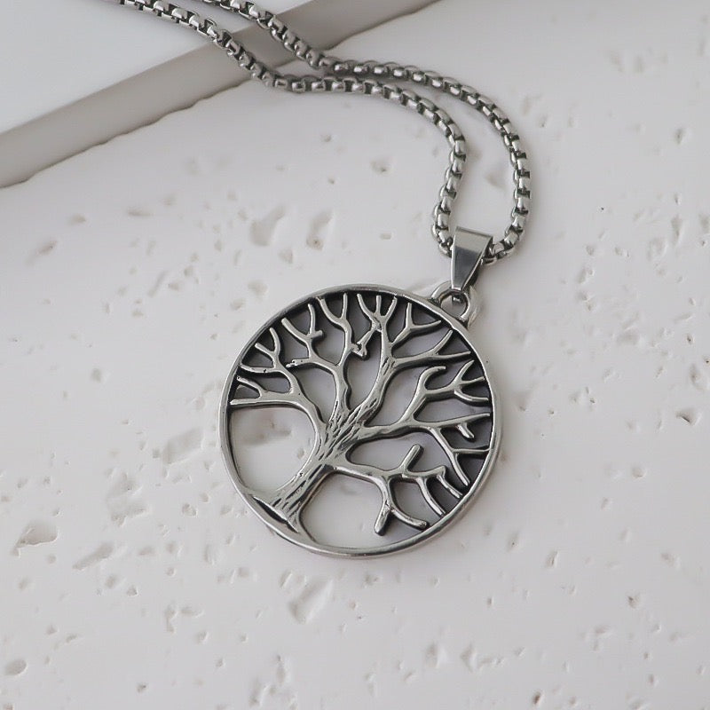 Stainless Steel Tree of Life Necklace
