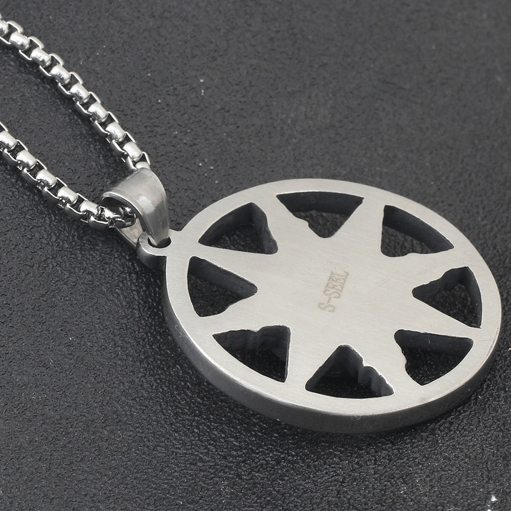 Stainless Steel Compass Necklace
