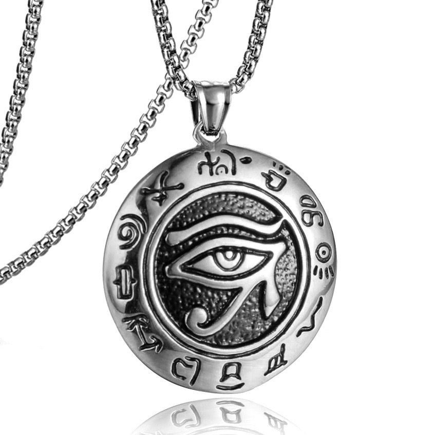 Stainless Steel Egypt Eye of Horus Necklace