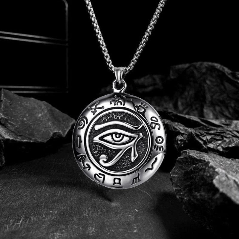 Stainless Steel Egypt Eye of Horus Necklace