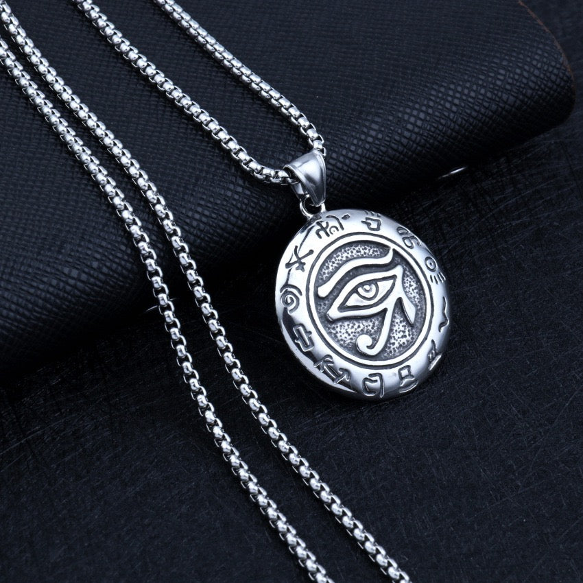 Stainless Steel Egypt Eye of Horus Necklace