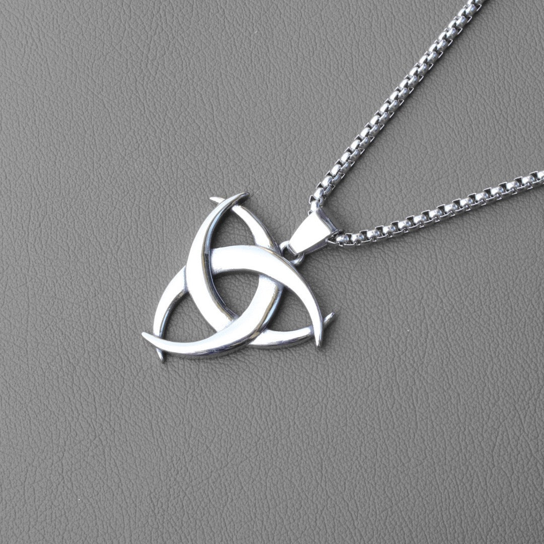 Stainless Steel Viking Celtic Trinity Knot Necklace