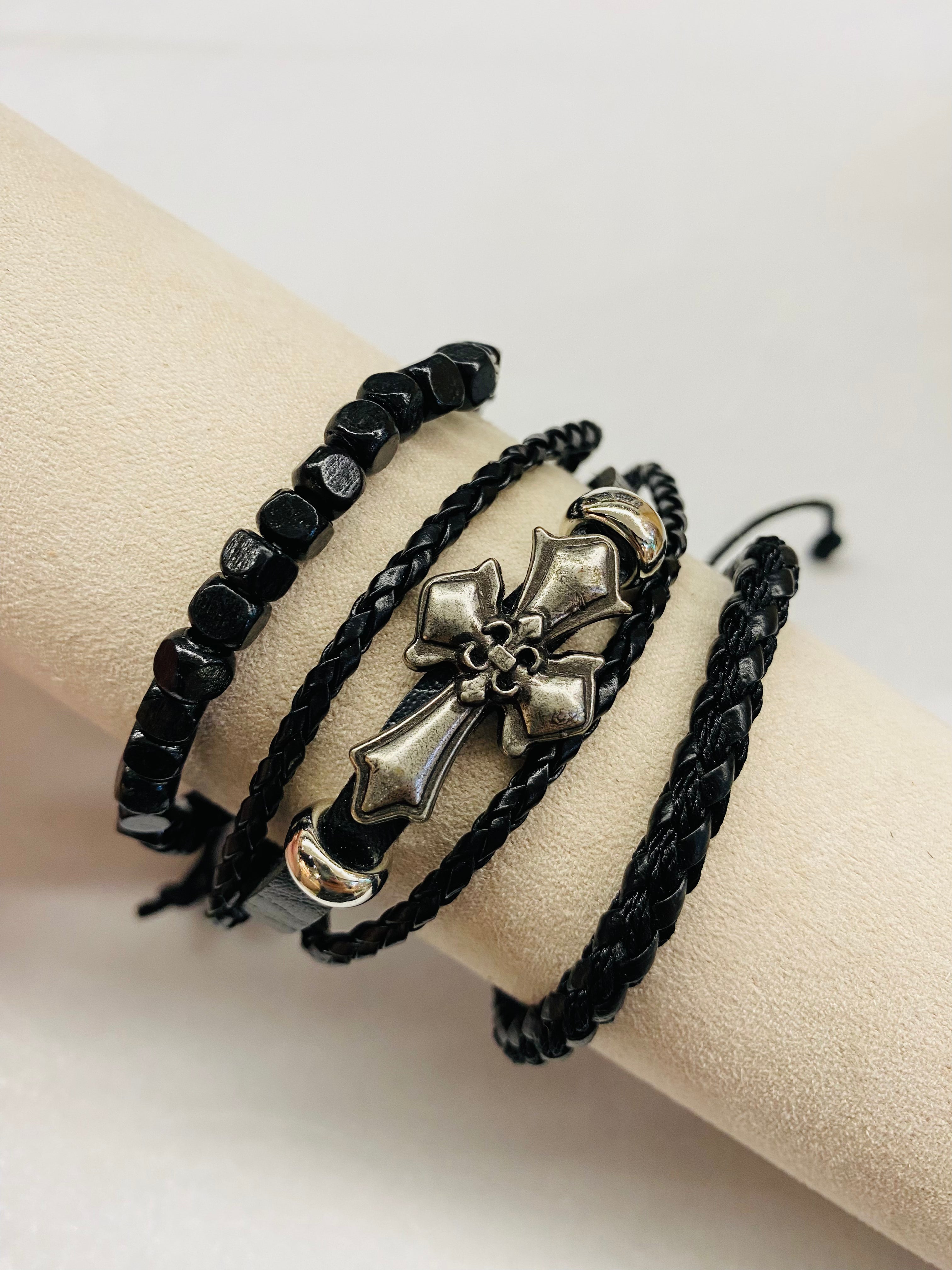 Leather Bracelet | Vintage Cross